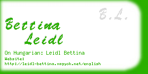 bettina leidl business card